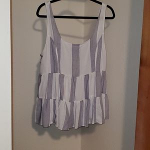 American Eagle tiered peplum tank